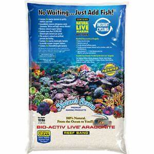 Bio-Activ Live Aragonite Reef Sand Natural White 10lbs