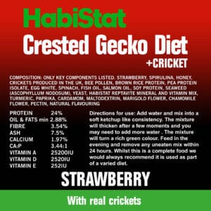 HABISTAT CRESTED GECKO DIET STRAWBERRY&CRICKET 40G